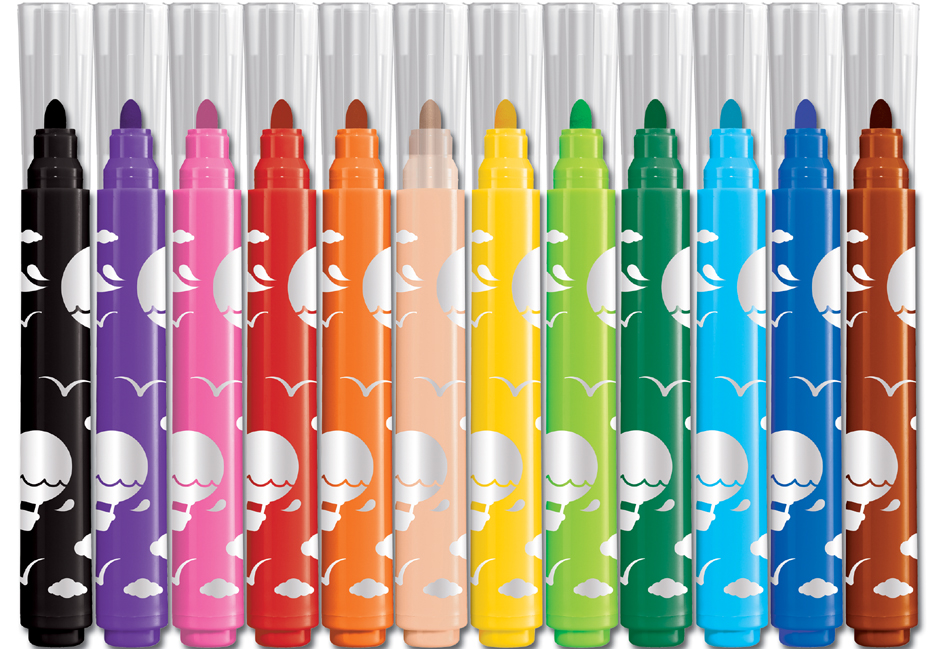 Mes premiers feutres COLOR'PEPS JUMBO, couleurs de 12