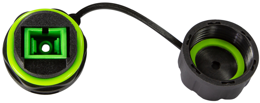 Coupleur fibre optique avec bouchon de protection