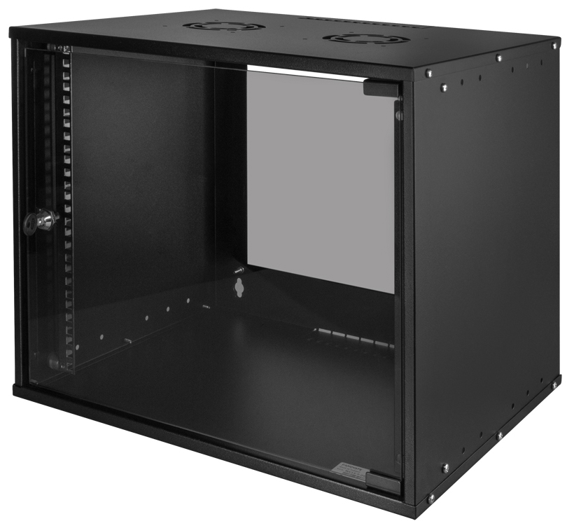LogiLink Coffret mural 19' ECO, 9 U, assemblé, noir