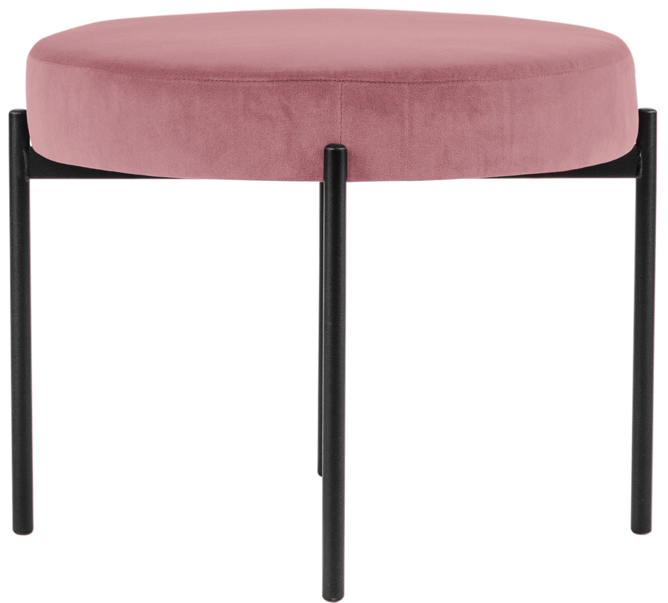 PAPERFLOW Banc GAIA, rond, habillage velours, rose