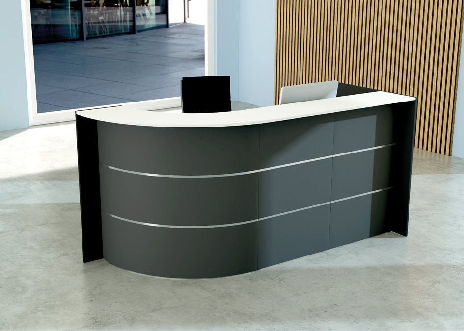 Visuel de référence : comptoir arrondi BARI up & down, anthracite