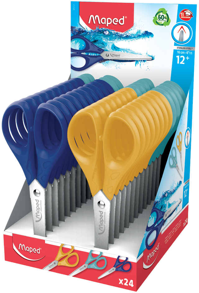Maped Ciseaux Pulse, longueur: 160 mm, présentoir de 24