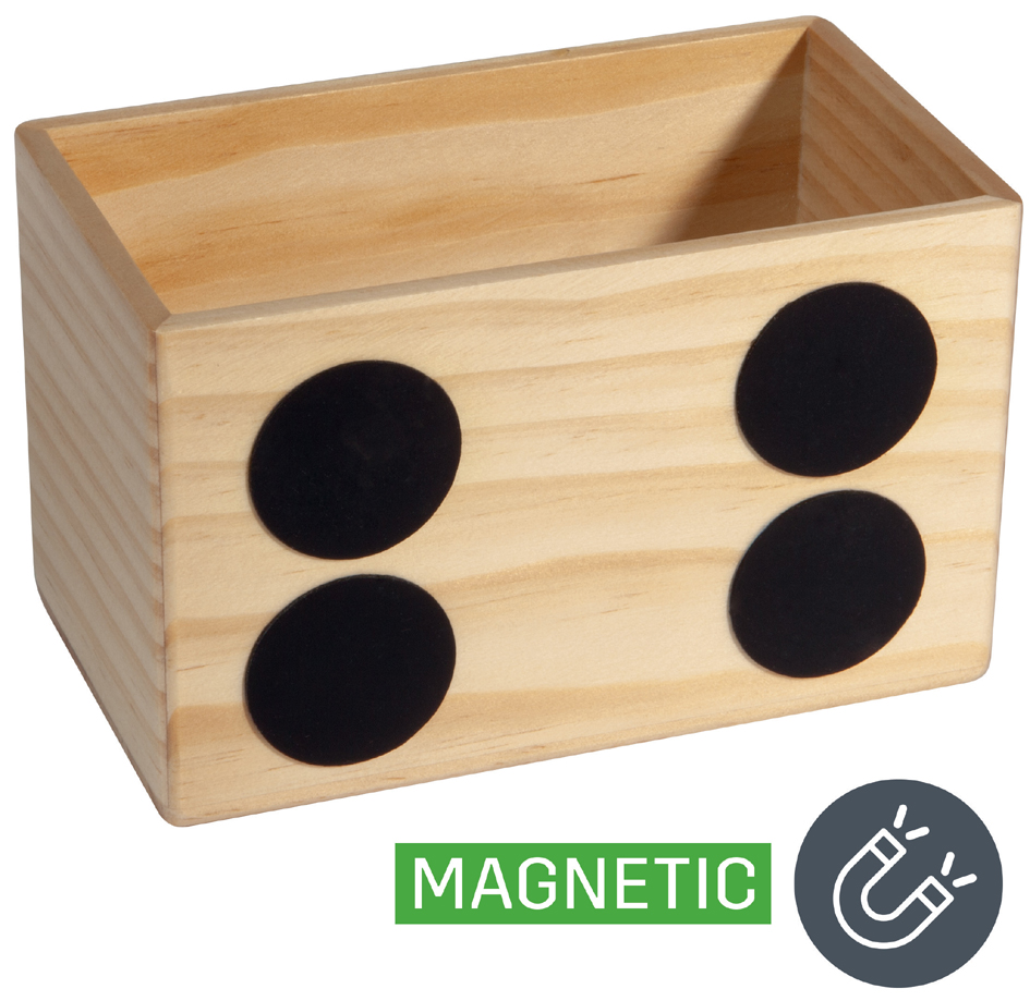 Pot à crayon en bois, vue arrière