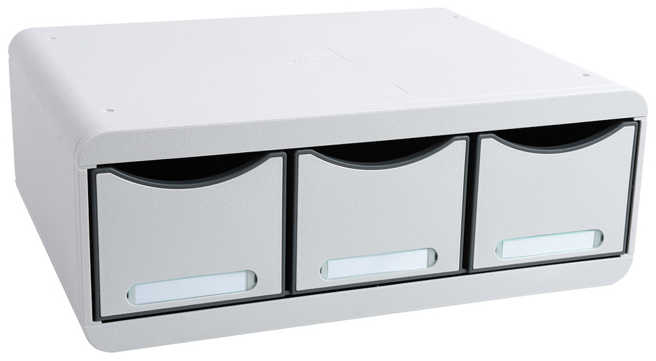 EXACOMPTA Module de classement TOOLBOX MAXI, 3 tiroirs, gris