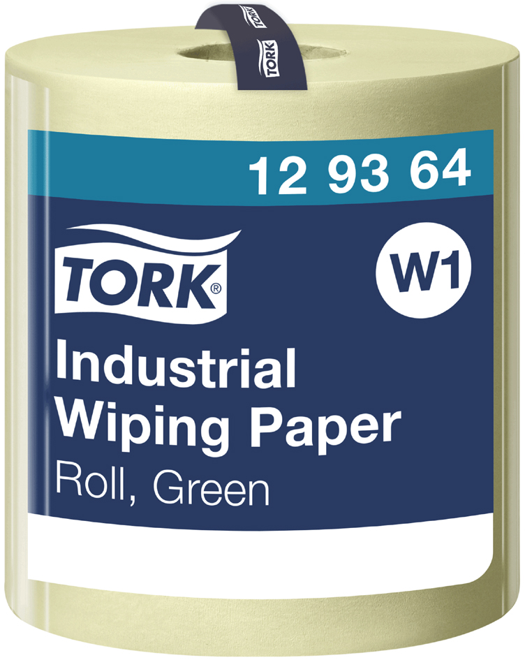 TORK Rouleau de papier nettoyant industriels, 340 m, vert
