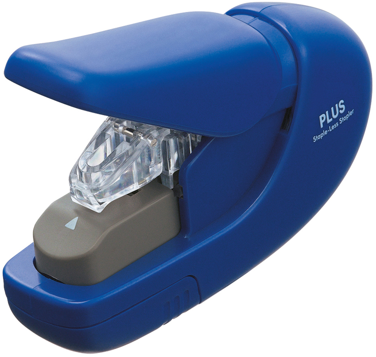 PLUS JAPAN Agrafeuse sans agrafe SL-106AB, bleu