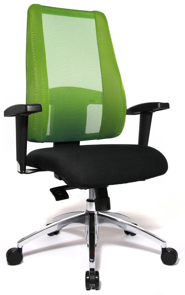 Fauteuil de bureau "Lady Sitness Deluxe", noir/vert