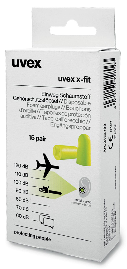Bouchon antibruit à usage unique x-fit, emballage
