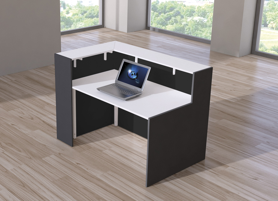 Visuel de référence : présente la vue arrière du comptoir en anthracite