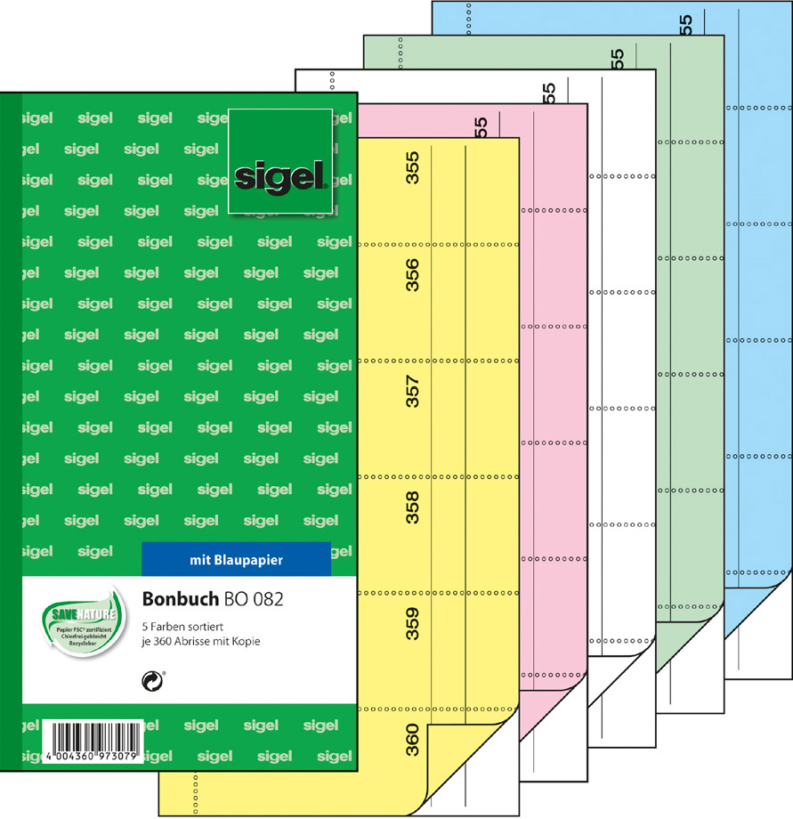 Visuel de référence: Bloc de bons 360 coupons, couleurs assorties