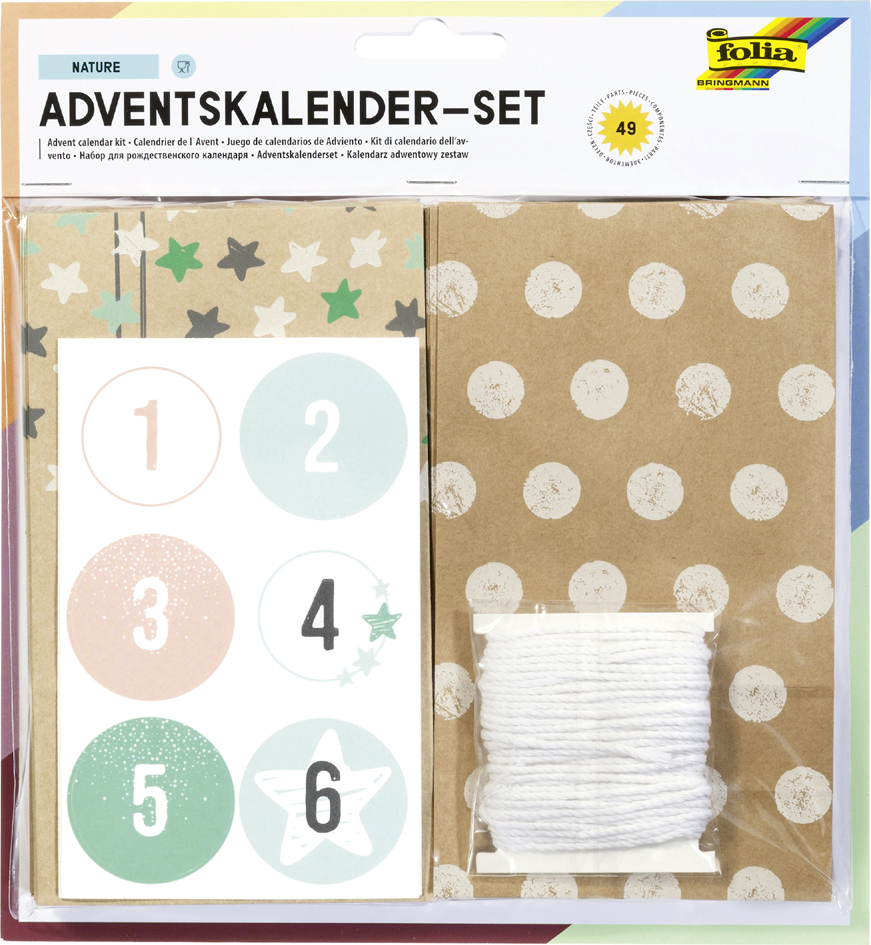 folia Calendrier de l'Avent 'NATURE', 24 sachets en papier