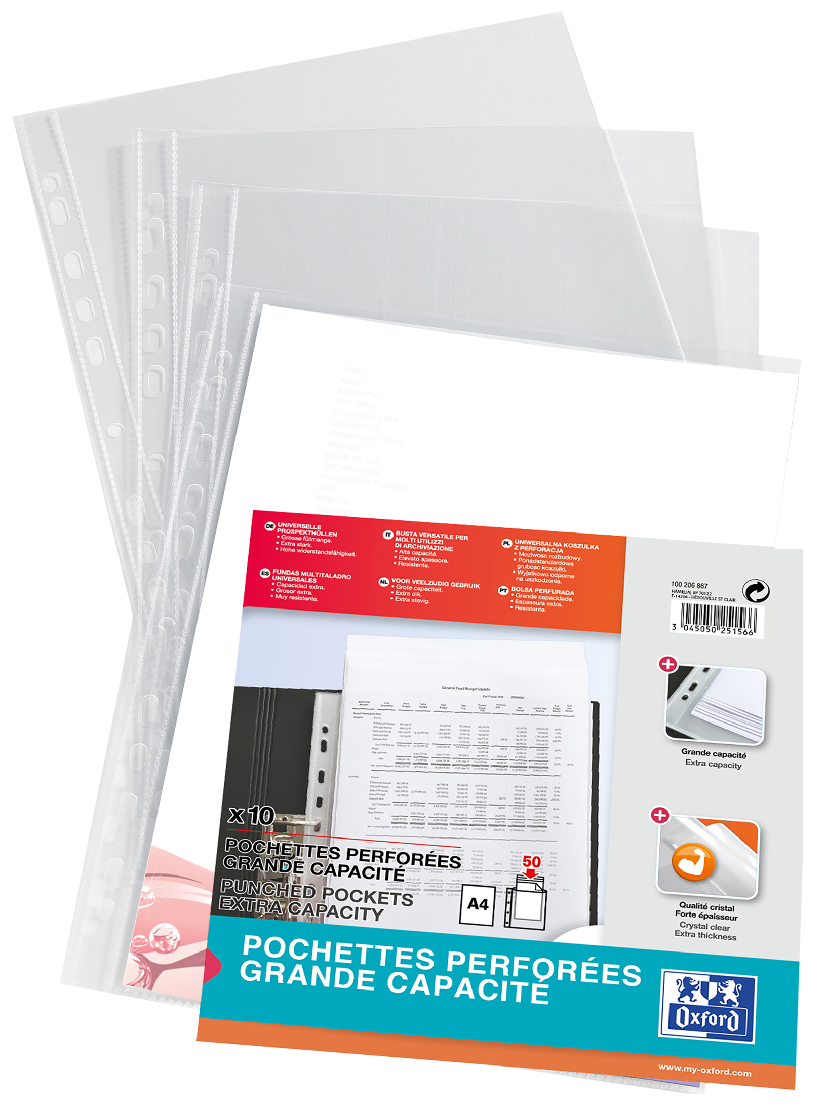 Pochettes perforées formats spéciaux