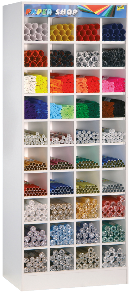 folia Présentoir PaperShop pour rouleaux, 40 compartiments