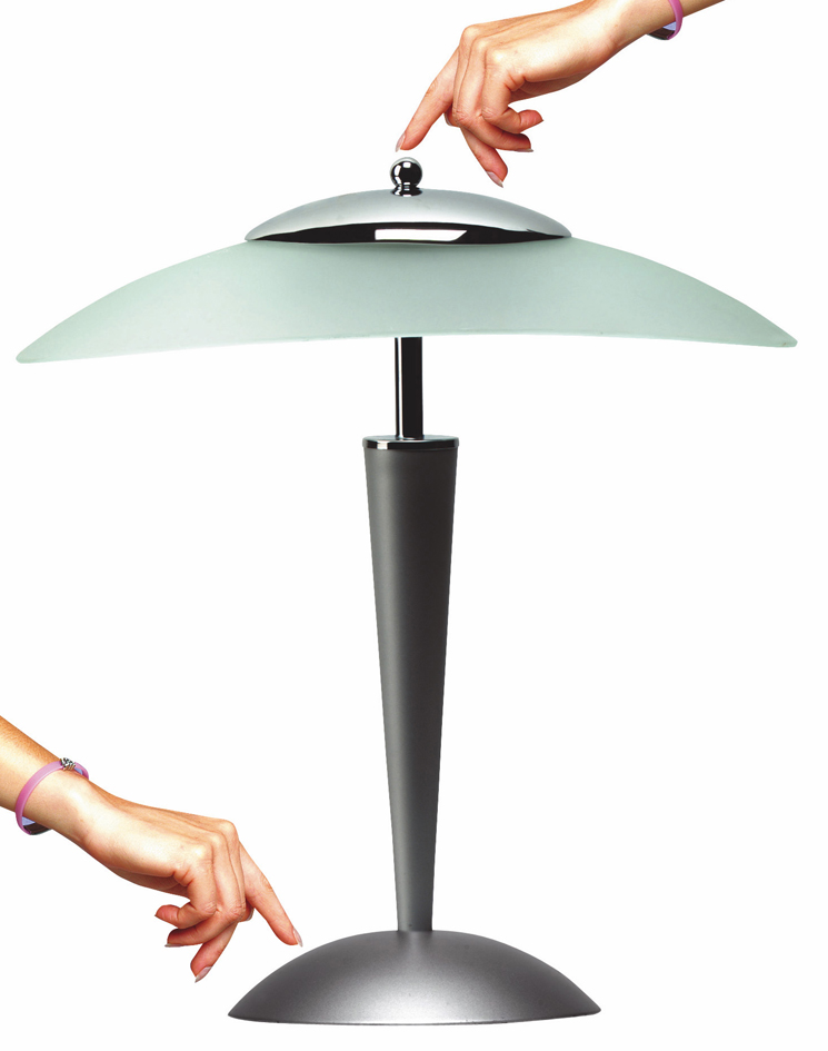 UNiLUX Lampe de bureau à LED CRISTAL, argent