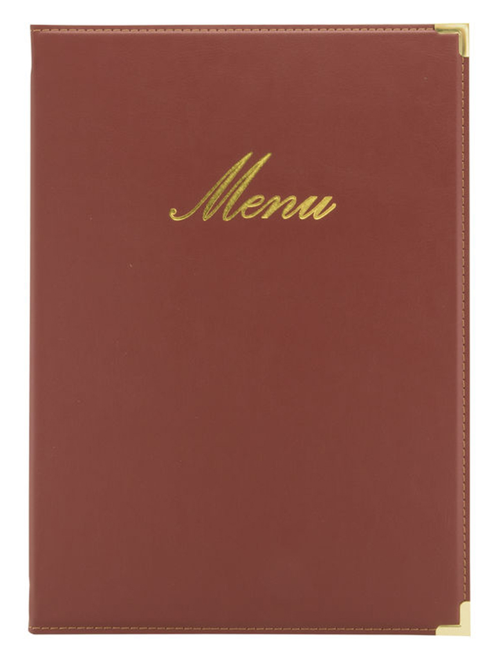 Securit Protège-menus CLASSIC, A5, rouge bordeaux