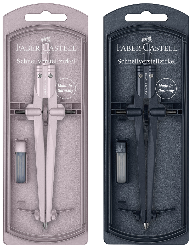 FABER-CASTELL Compas à réglage rapide STREAM 2025, assorti