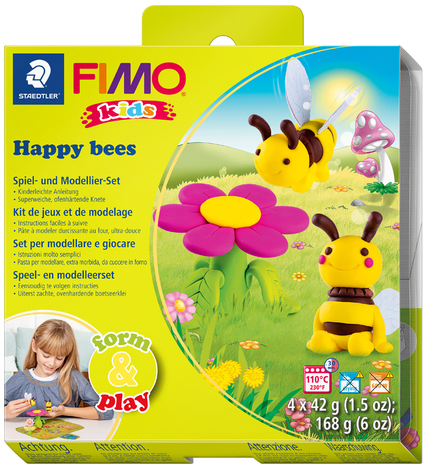 FIMO kids Kit de modelage Form & Play 'Happy bees', niveau 3