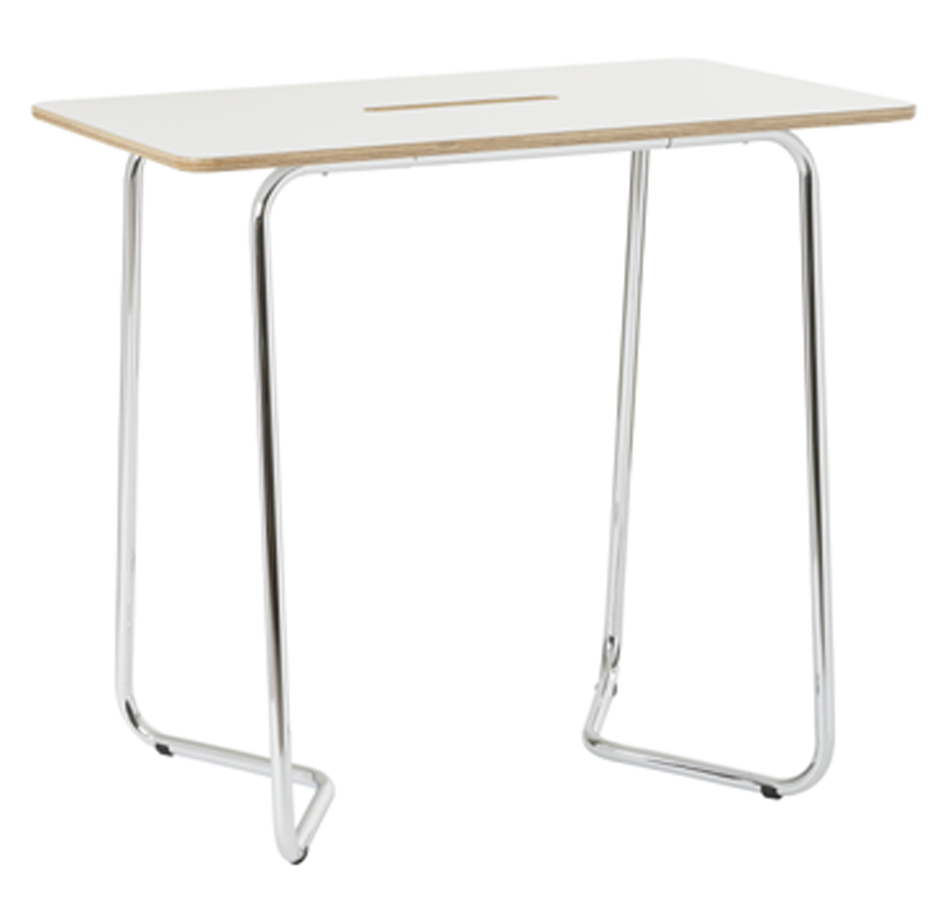 Table haute tableau blanc "Douro", vue latérale