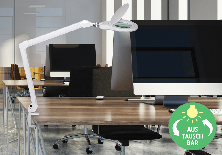 Lampes loupe avec pince