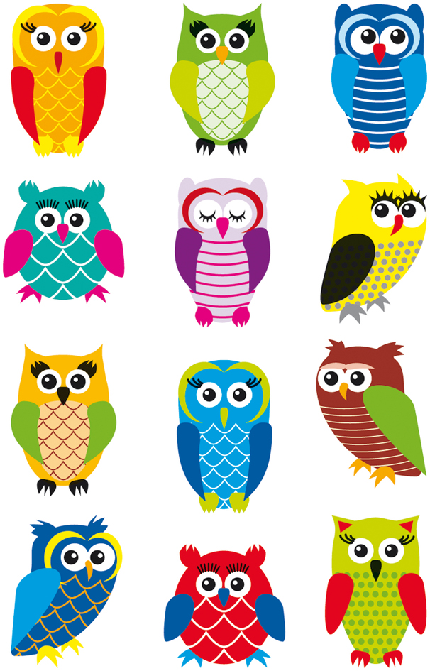 HERMA Sticker MAGIC 'Chouettes', film brillant