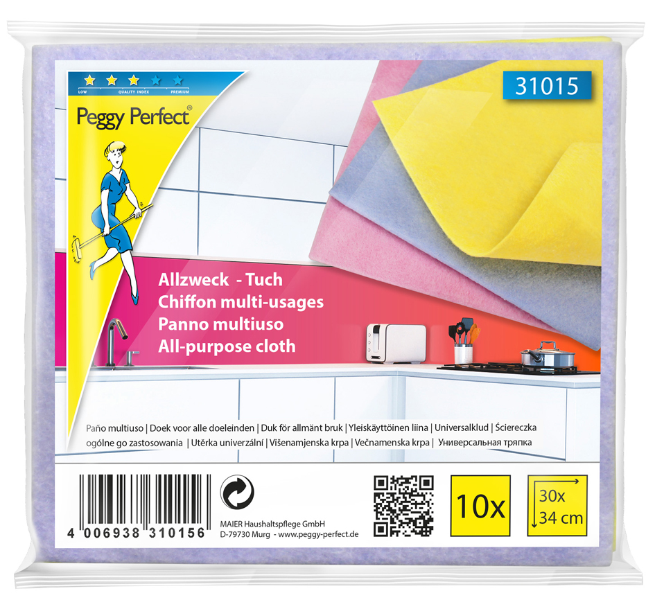 Peggy Perfect Chiffon multi-usage non-tissé, paquet de 10