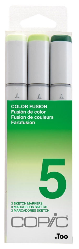 COPIC Marqueur sketch, kit de 3 'Color Fusion 5'