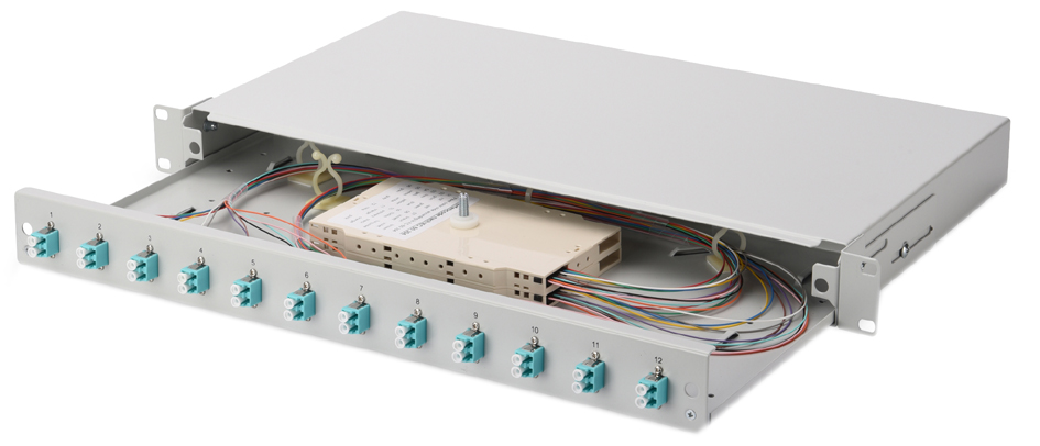 DIGITUS boite d'épissure 19' à fibres optiques, OM3, équipée