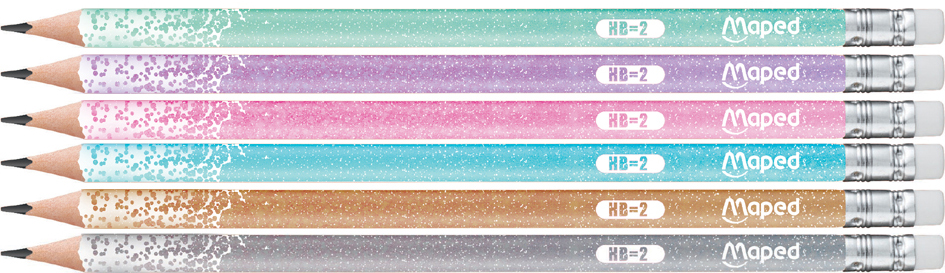 Crayons, triangulaire bout gomme