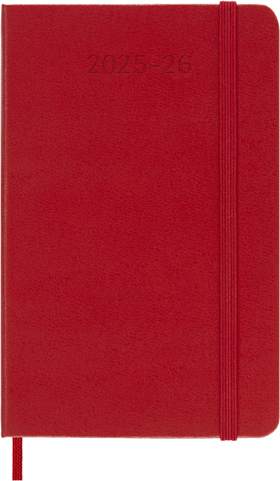 MOLESKINE Agenda de poche 2025/2026, 18 mois, P/A6, rouge