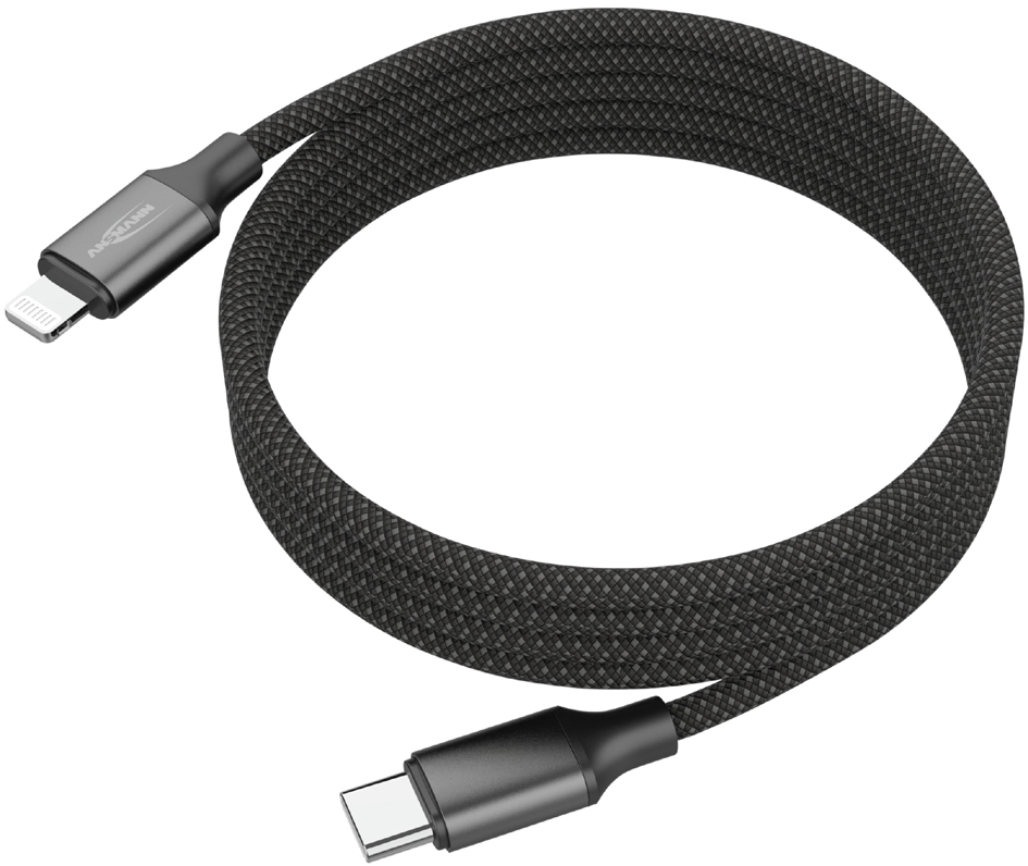 ANSMANN Câble magnétique charge et données, USB-C-Lightning