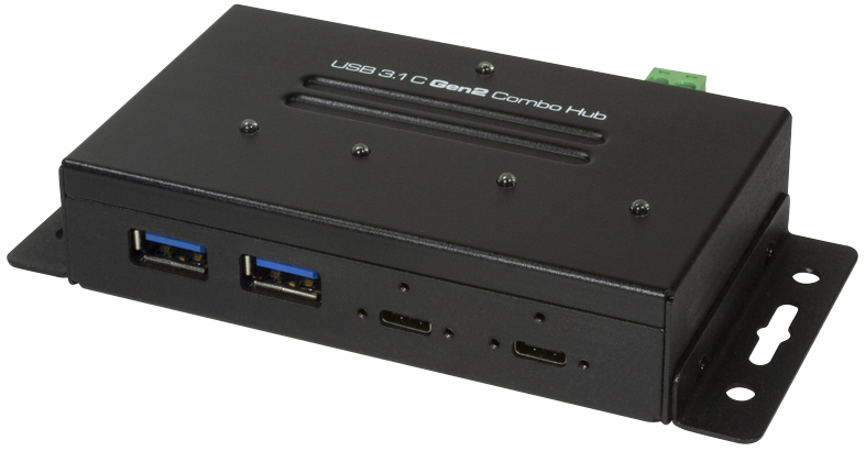 LogiLink Hub combo industriel USB 3.2 (Gen2), 4 ports, noir