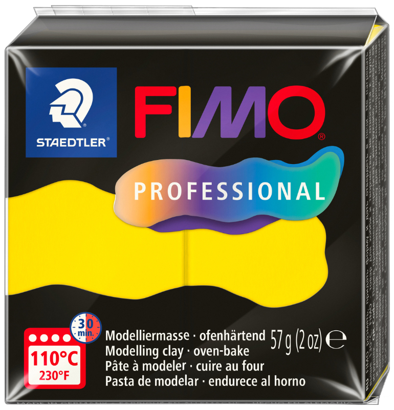 FIMO PROFESSIONAL Pâte à modeler, 57 g, jaune