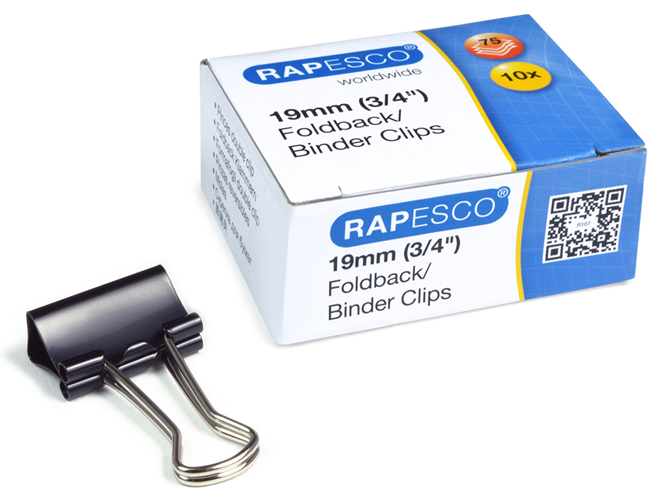 RAPESCO Pince double clip, largeur: 19 mm, noir