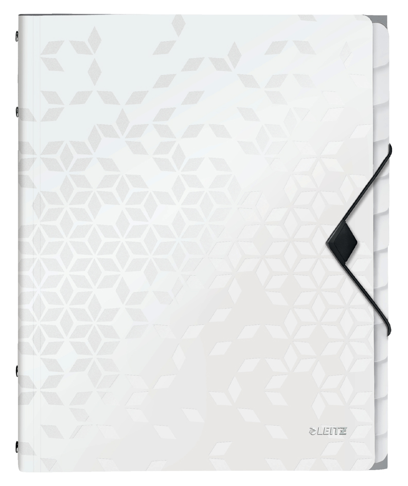 LEITZ Chemise de rangement WOW, A4, PP, blance métallisé