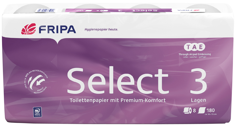 Papier toilette Select, 3 couches avec TAE