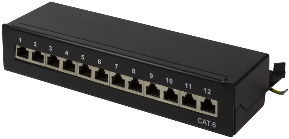 LogiLink Panneau de brassage de bureau Cat.6, blindé,