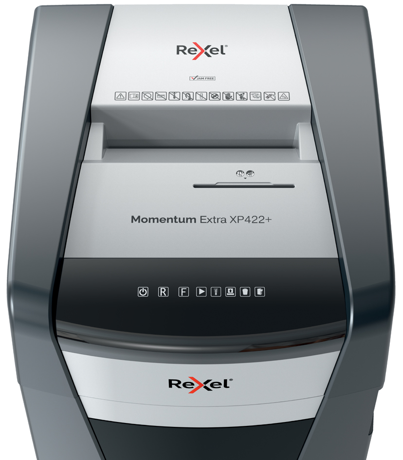Destructeur de documents Momentum Extra XP422+, vue d'en haut