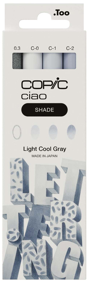 COPIC Marqueur ciao, kit 3+1 SHADE 'Light Cool Gray'