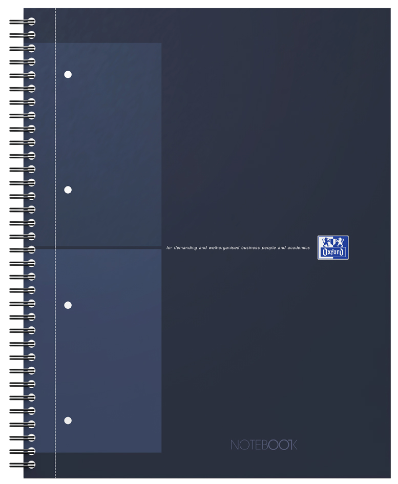 Oxford International Cahier NOTEBOOK, A4, ligné, bleu foncé