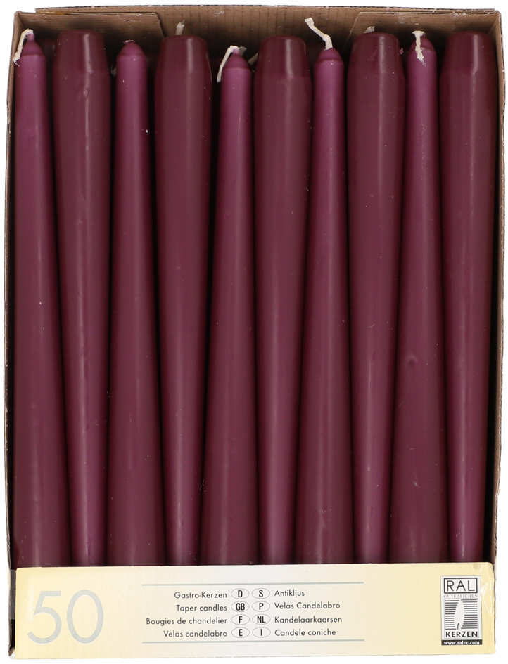 STARPAK Bougie de chandelier, 22 mm, pack de 50, violet