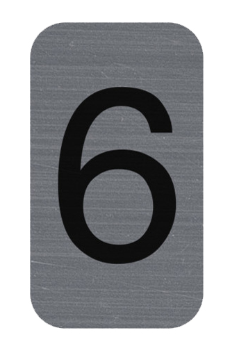 EXACOMPTA Plaque de signalisation chiffres '6', 25 x 44 mm