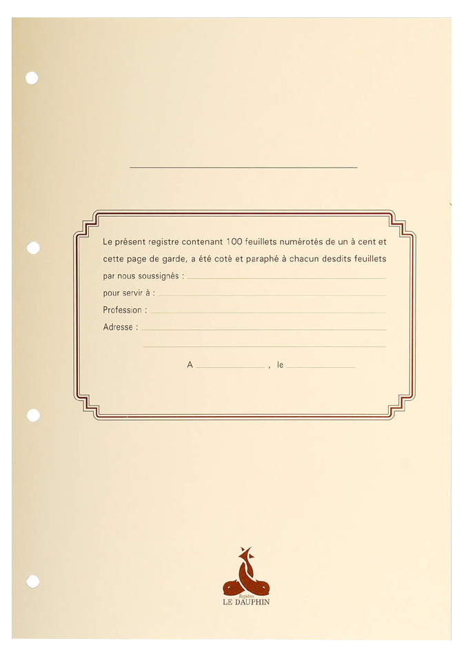 LE DAUPHIN Recharge pour classeur juridique, 297 x 210 mm