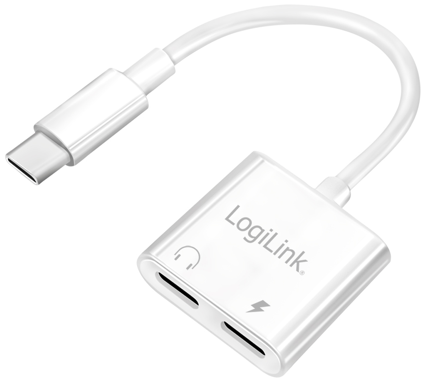 LogiLink Câble adaptateur USB-C - 2x USB-C, 150 mm, blanc