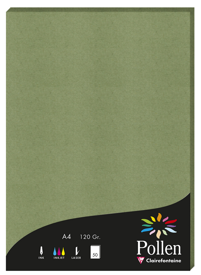 Pollen by Clairefontaine Papier A4, vert sauge