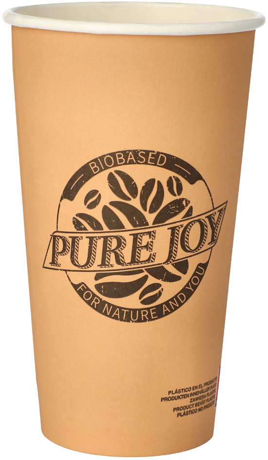 PAPSTAR Gobelet en carton 'pure', 0,5 l, nature