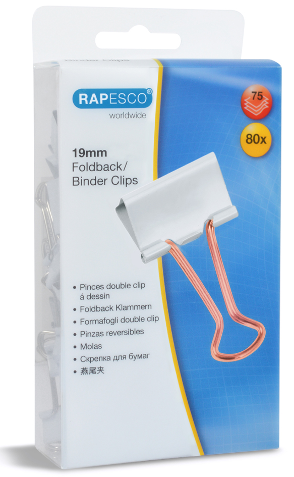 Pince double-clip, blanc, dans son emballage
