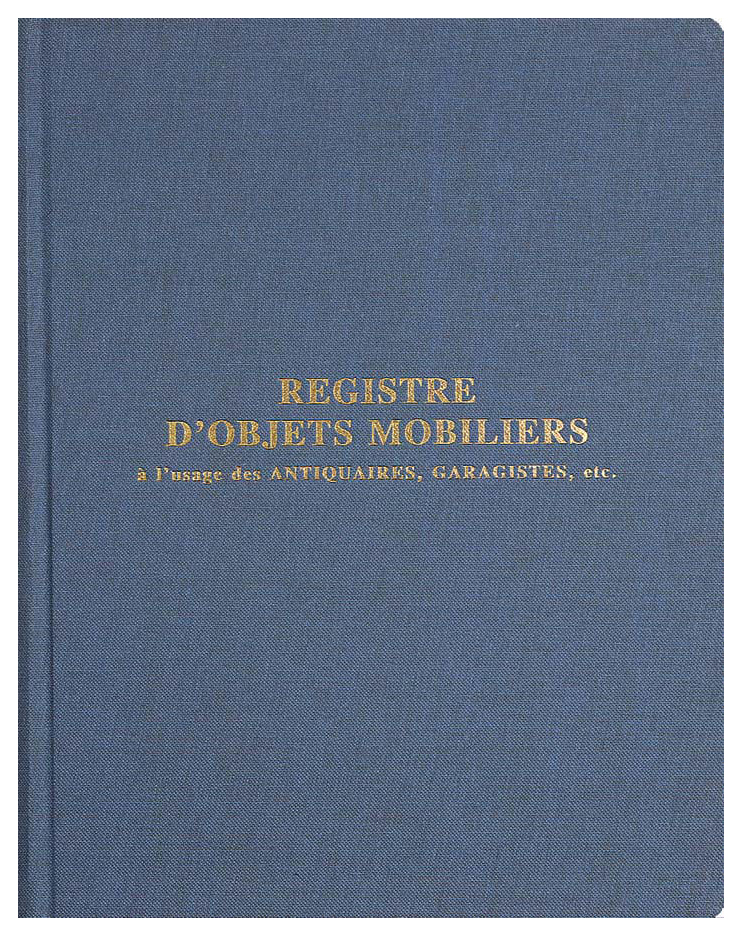 EXACOMPTA Registre 'Objets mobiliers spécial brocanteurs'