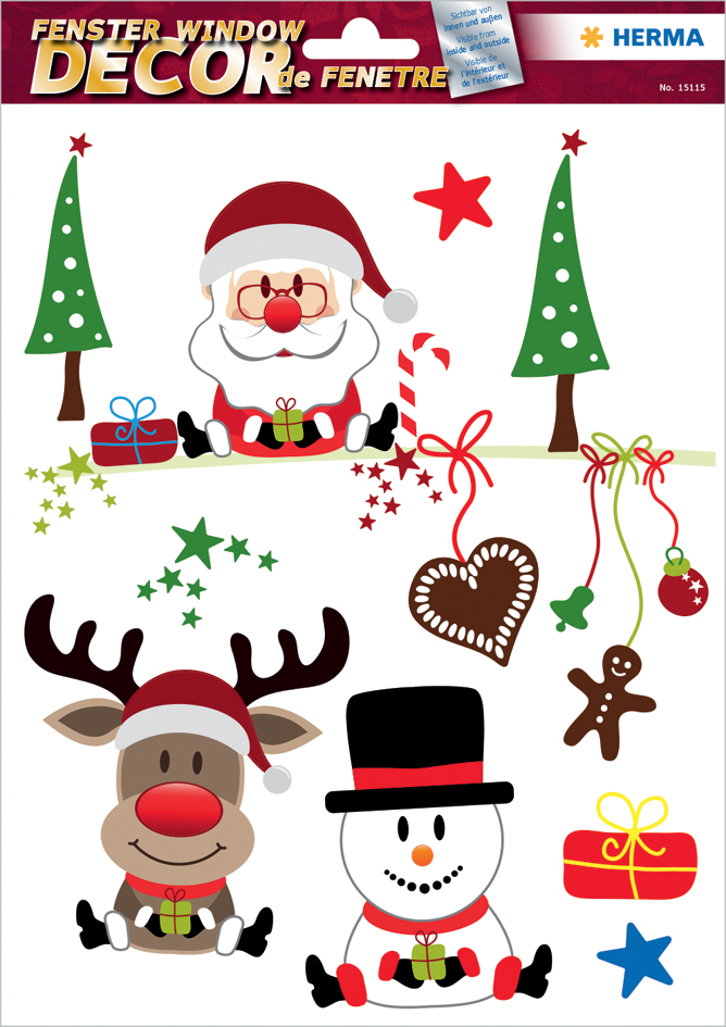 HERMA Image de Noël pour fenêtre 'Joies de Noël'