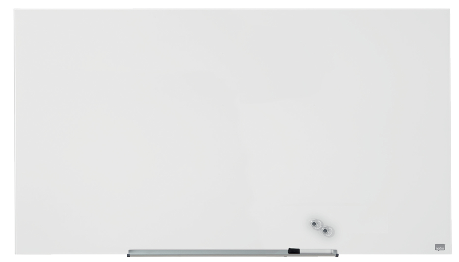 nobo Tableau en verre Impression Pro Widescreen, 31', blanc