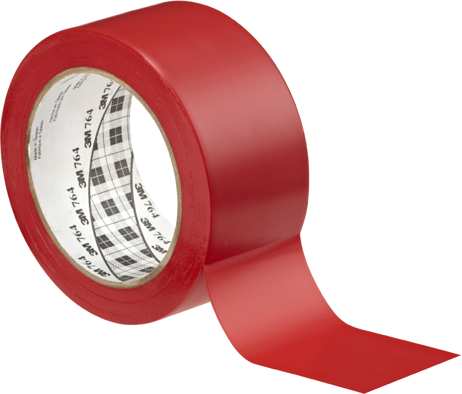 3M Ruban adhésif PVC souple 764i, 50,8 mm x 33 m, rouge